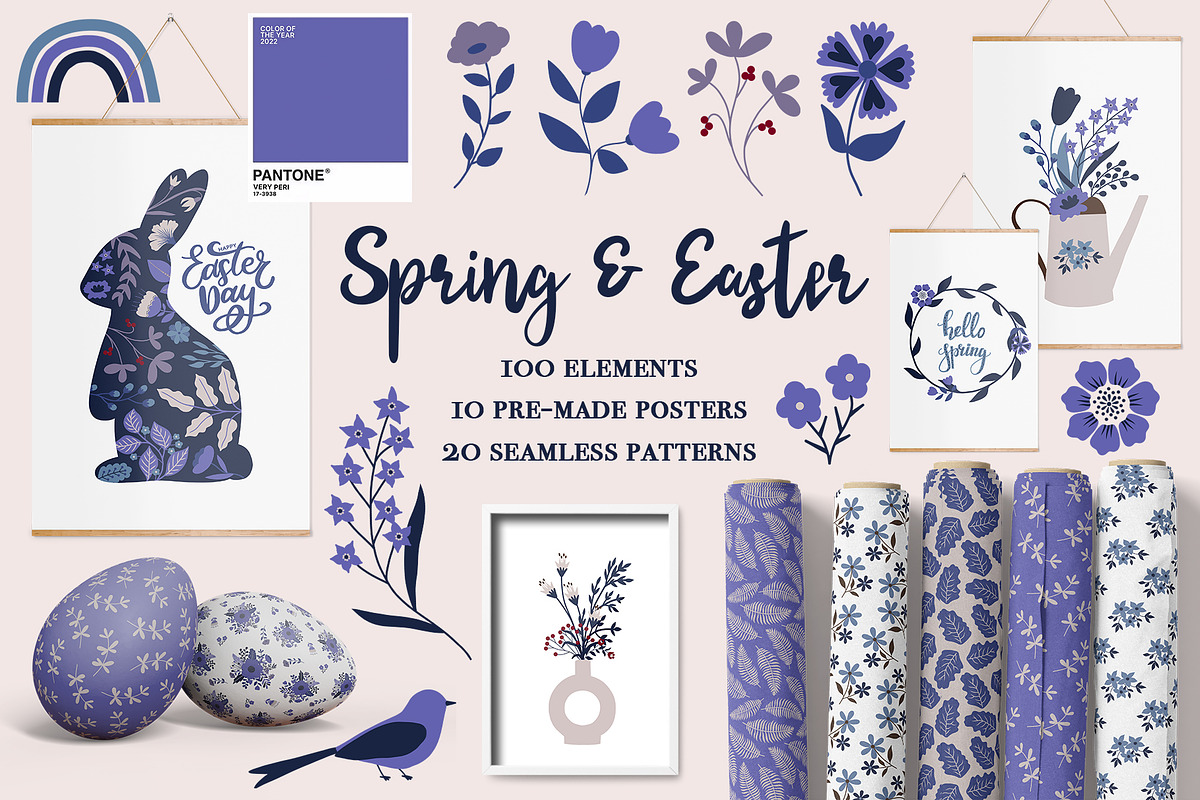 Floral & Easter collection, a Decorative Illustration by ApetekMarket (Photo 1 of 11)