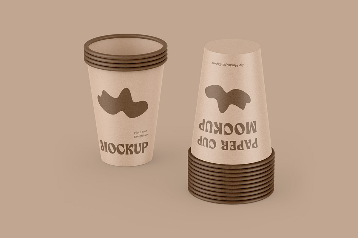 Kraft Paper Cup Mockup Set, a Cups & Container Mockup by Mockups Expert (Photo 5 of 5)