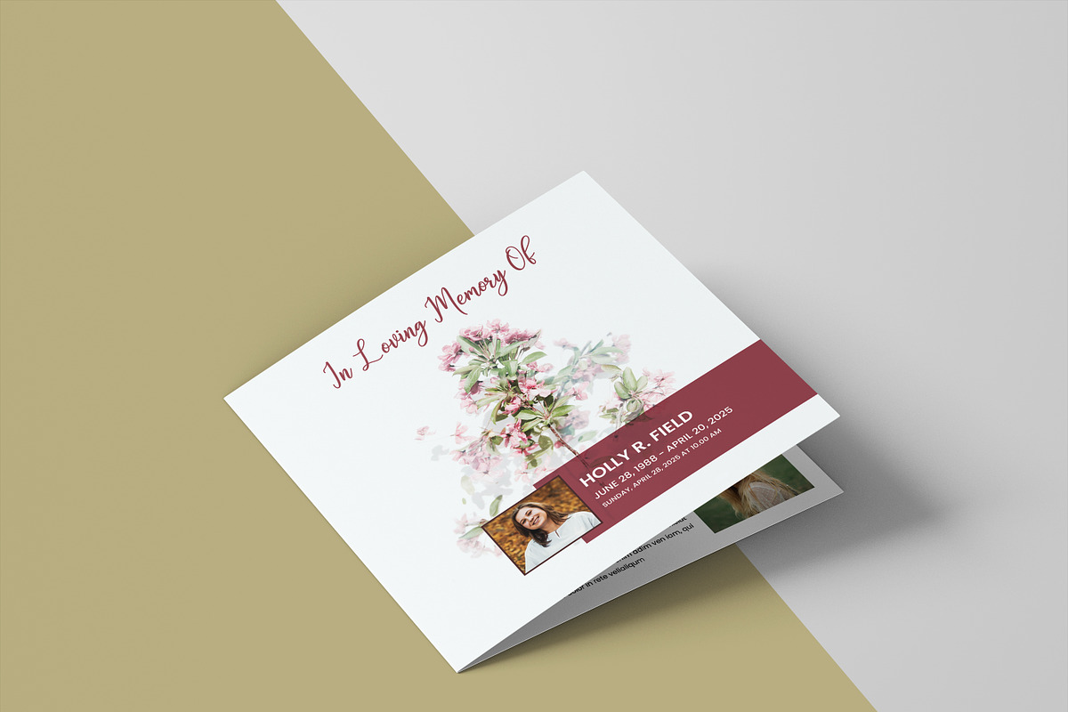 Funeral Program And Prayer Card, a Brochure Template by crazyOWL (Photo 2 of 8)