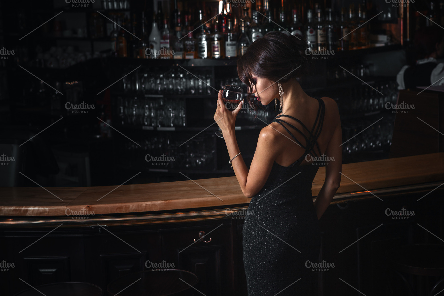 Beautiful young brunette woman in stock photo containing attractive and, a Beauty & Fashion Photo by sport&beauty stock photo