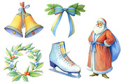 Watercolor Neutral Christmas Clipart, an Illustration by Designworld (Thumbnail 5 of 6)