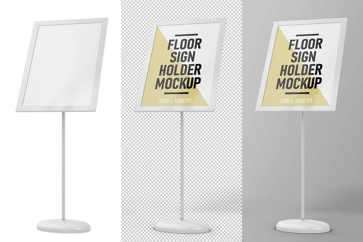 Floor Sign Holder Mockup, a Mockup by Medialoot (Photo 4 of 4)