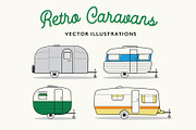 Retro Caravan Illustrations - Set 2, a Graphic by the cabin supply co (Thumbnail 1 of 3)