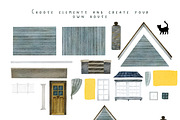 Watercolor Winter Scene Creator, an Object Graphic by JSolomatina (Thumbnail 3 of 19)