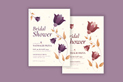 Floral Bridal Shower Invitation, a Card Template by Neermana (Thumbnail 4 of 4)