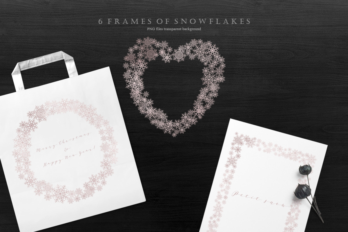 Snow and Rubies - Christmas Set, an Object Graphic by DigitalDream (Photo 4 of 10)