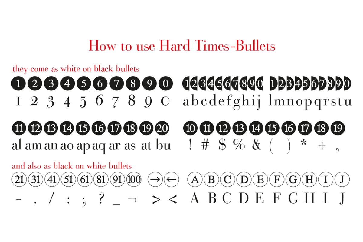 Bullets, a Font by Wiescher Design (Photo 13 of 14)