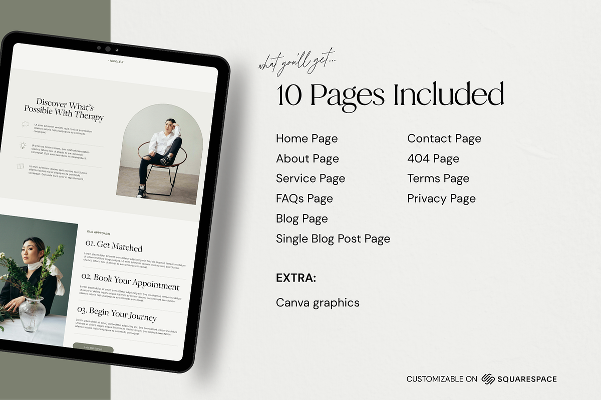 Squarespace Template for Therapists, a Squarespace Template by Breah Designs (Photo 4 of 10)