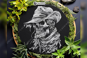 Skull Cowboy Hat Bandana Scarf