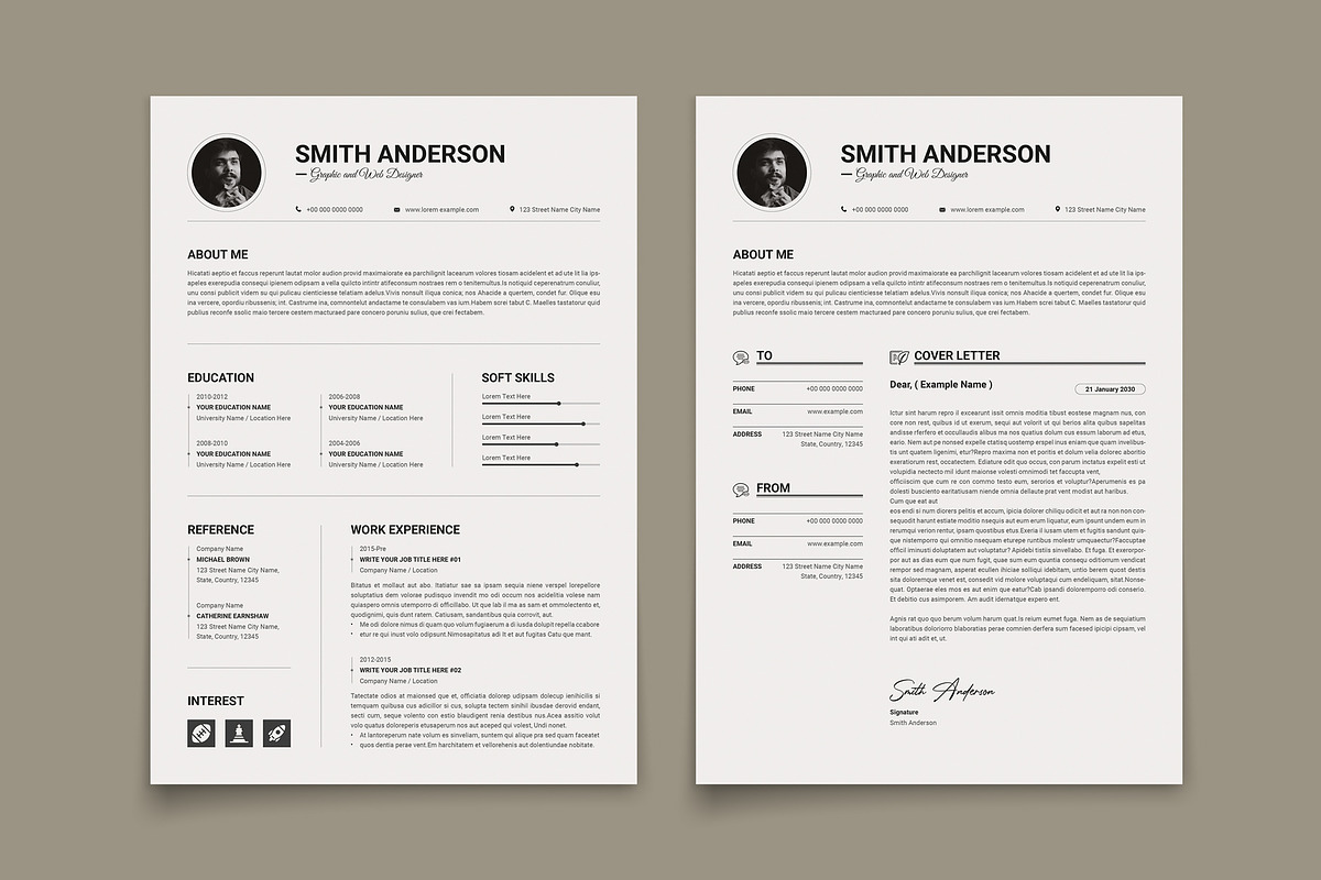 Resume / CV Template, a Resume Template by PixelStudio (Photo 3 of 4)