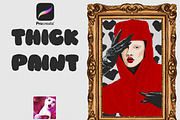 Thick paint Procreate brushes, a Brush Add-On by TheWhiteCatLab (Thumbnail 1 of 21)