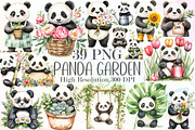 Panda Garden Clipart, an Illustration by Sublimation Artist (Thumbnail 1 of 6)
