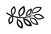 Botanical Leaf Silhouette Bundle, an Illustration by Creativeshirt (Thumbnail 19 of 51)