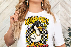 Quack First Think Later Cool PNG