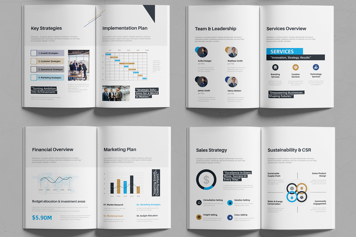 Modern Business Brochure Template preview 3