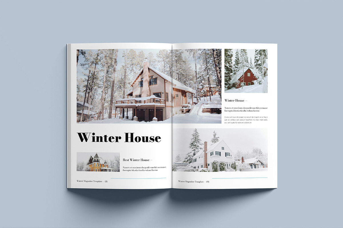 Winter Travel Magazine Template, a Magazine Template by GoldenGrid Studio (Photo 5 of 9)