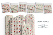 6 Seamless Pattern: Cream Petal, a Pattern Graphic by StudioCitra (Thumbnail 1 of 10)