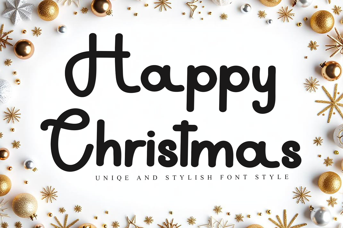 Happy Christmas, a Handwritten Font by InermediaSTUDIO (Photo 1 of 8)