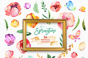 Springtime. Watercolor collection, an Illustration by OctopusArtis (Thumbnail 6 of 8)