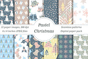 Pastel Christmas, a Pattern Graphic by ItsDianaDesign (Thumbnail 1 of 13)