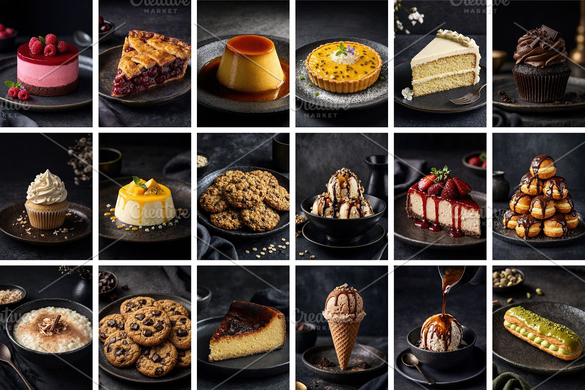 80 Dessert Food Photography Bundle, a Food & Drink Photo by Selenique Studio (Photo 6 of 9)