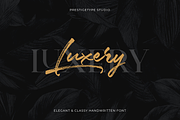 Luxery Classy Handwritten Font, a Script Font by Prestigetype (Thumbnail 1 of 13)