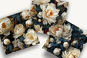 White Peony Patterns Set - 6 JPEG, a Pattern Graphic by LoveDesignShop (Thumbnail 4 of 4)