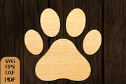 Paw Print SVG Laser Cut File, an Object Graphic by DreamCafeArt (Thumbnail 1 of 4)