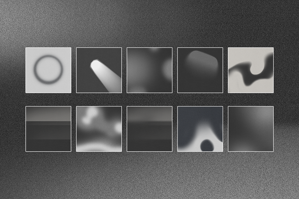 22 monochrome grainy gradients, a Texture Graphic by mamormo (Photo 3 of 4)