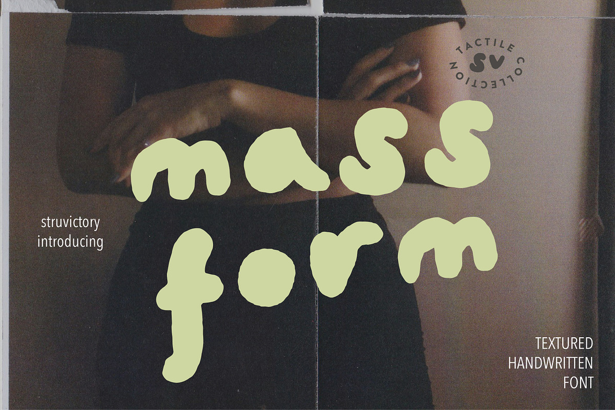 Mass Form Bold Textured Handwritten, a Sans Serif Font by Struvictory.art (Photo 1 of 9)
