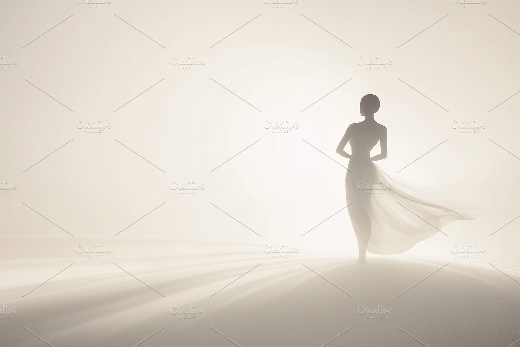 Silhouette of a woman walking, a Person Photo by MistyDay