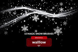 Magic Snow Effect Photoshop Brushes