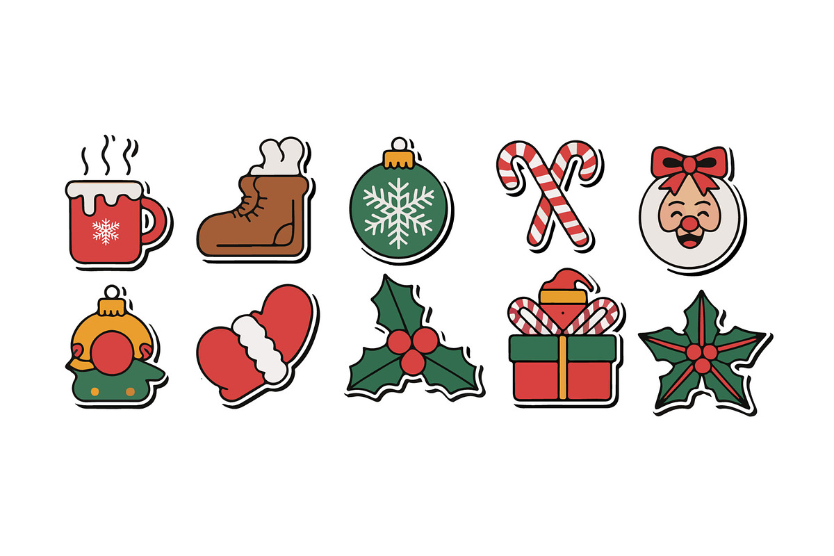 Christmas Sticker Set Design preview 3