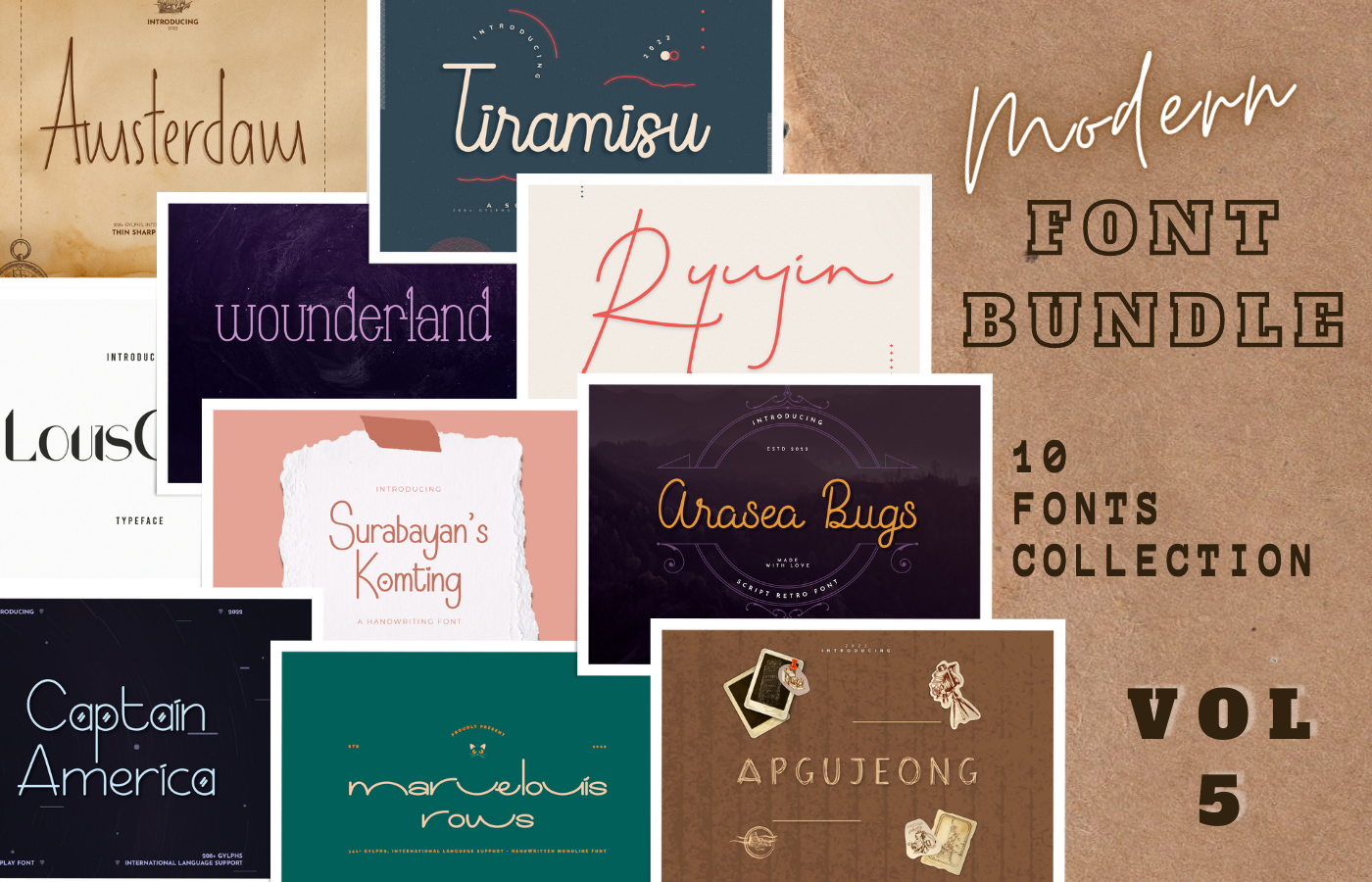 Modern Font Bundle Vol 5, a Symbol Font by infernostudio3