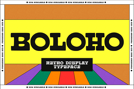 Boloho – Retro Display Typeface, a Slab Serif Font by Pengedar Seni