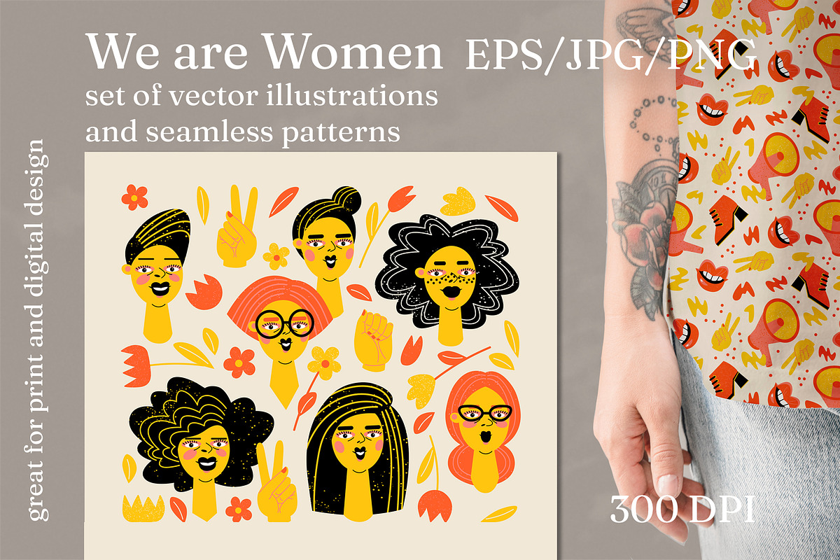 We are women set, a Background Graphic by Masha Naidzionysheva (Photo 1 of 9)