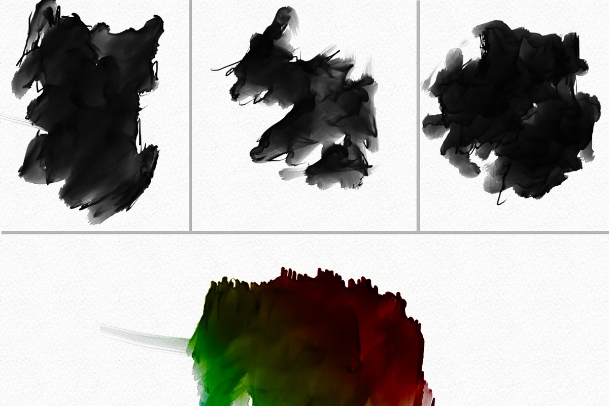 Hi-Res Water color PS Brush Set-3, a Brush Add-On by MRI STUDIO (Photo 5 of 10)