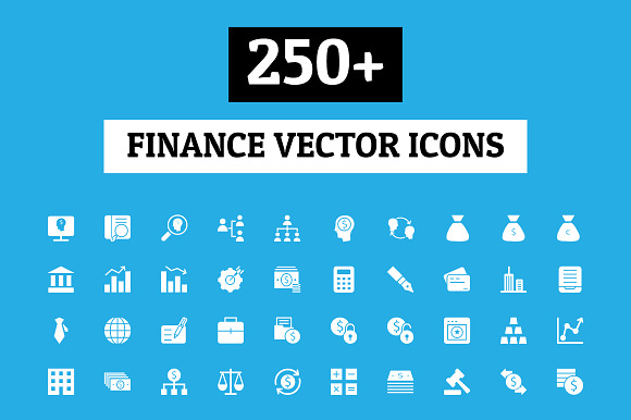 250+ Finance Vector Icons preview 5
