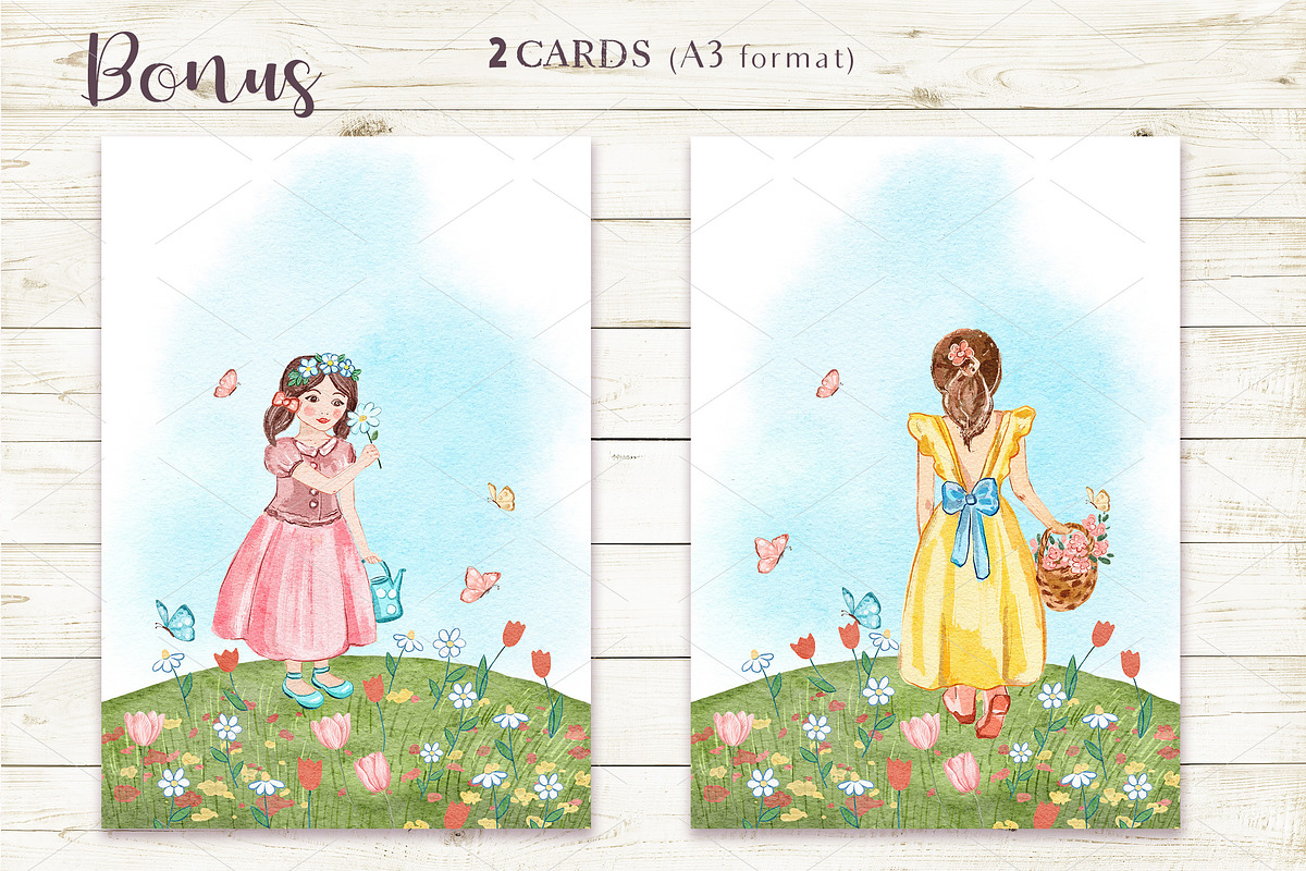 In the Garden-Watercolor Set, a Decorative Illustration by Irina Diasli (Photo 8 of 10)