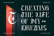 Midnight Bound - Blackletter x Serif, a Serif Font by Shakira Studio (Thumbnail 4 of 10)