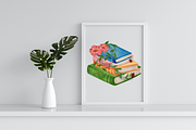 Chill Book watercolor clipart PNG, an Object Illustration by AkiraVilla (Thumbnail 8 of 9)