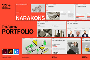 Narakons - Agency Portfolio Template, a Presentation Template by Templeste