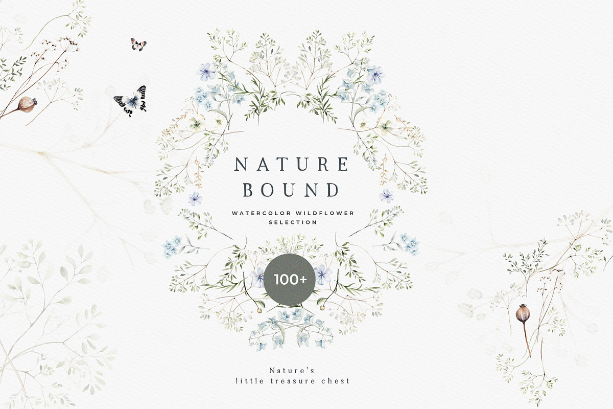 Wild Flower Watercolor & Greenery, a Decorative Illustration by Laras Wonderland (Photo 1 of 15)