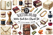 Writer Book love Clipart Set, a Seasonal Illustration by Designking (Thumbnail 1 of 5)