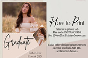 Boho Photoshop Grad Card Template, a Card Template by InstaNoirDesigns (Thumbnail 5 of 9)