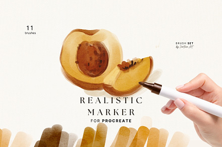 Realistic Procreate Marker Brushes, a Brush Add-On by Jenteva Art