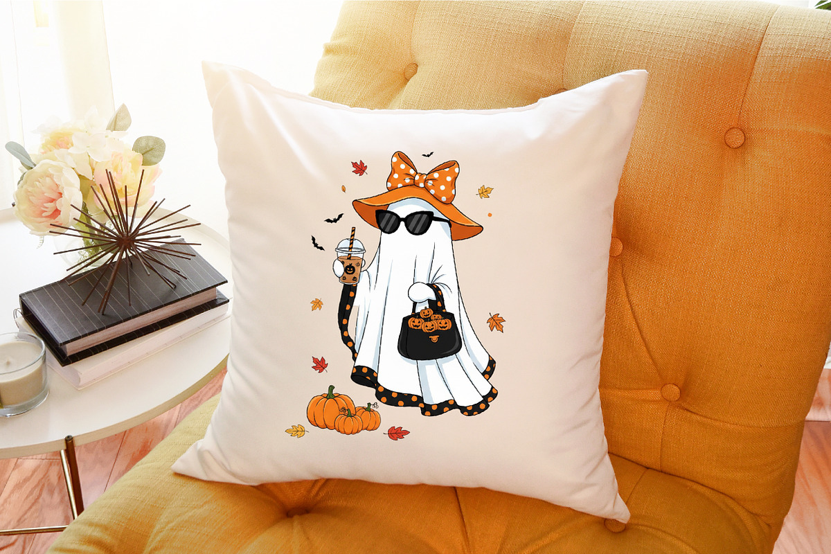 Cute Funny Ghost Pumpkin Halloween P, an Illustration by Sublimation Artist (Photo 6 of 9)