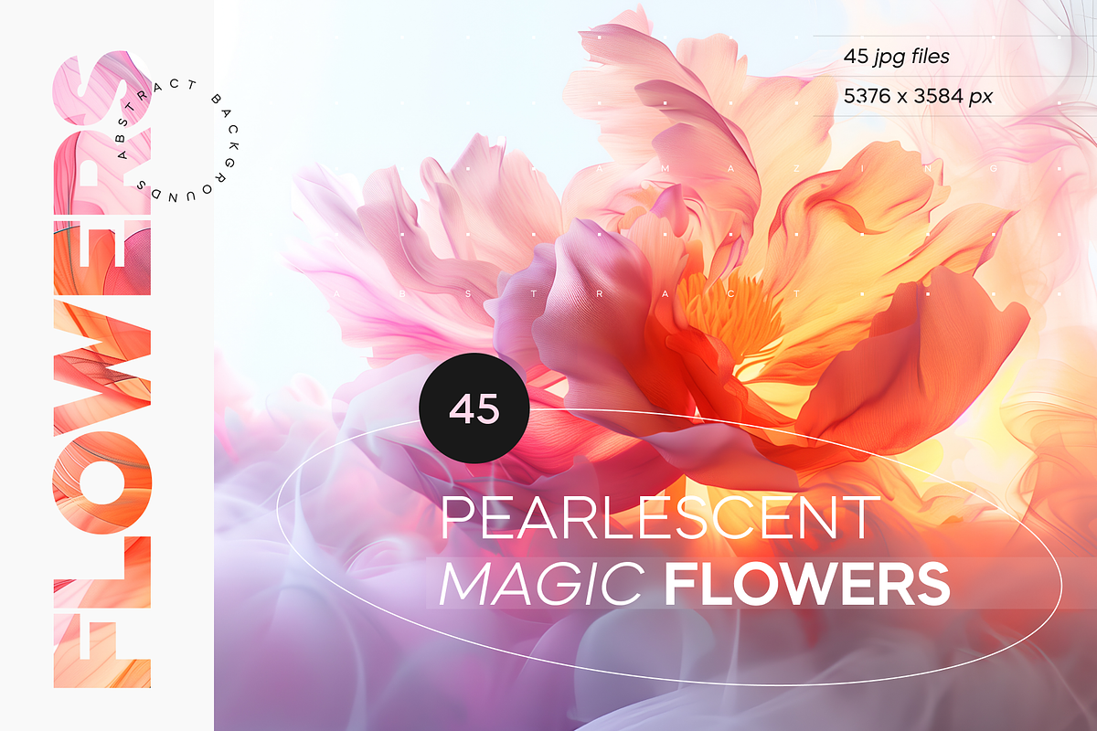 Pearlescent Magic Flowers, a Background Graphic by Lumeno (Photo 1 of 5)