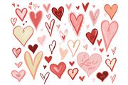 Hand Drawn Hearts Pack, an Illustration by Work by Laura (Thumbnail 3 of 4)