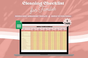 Cleaning Checklist For Families